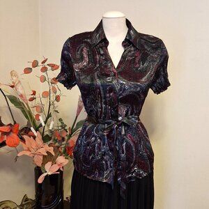 NEW Women’s Pleated Tunic Well Tailored Quality Summer Blouse Short Sleeve Top 8